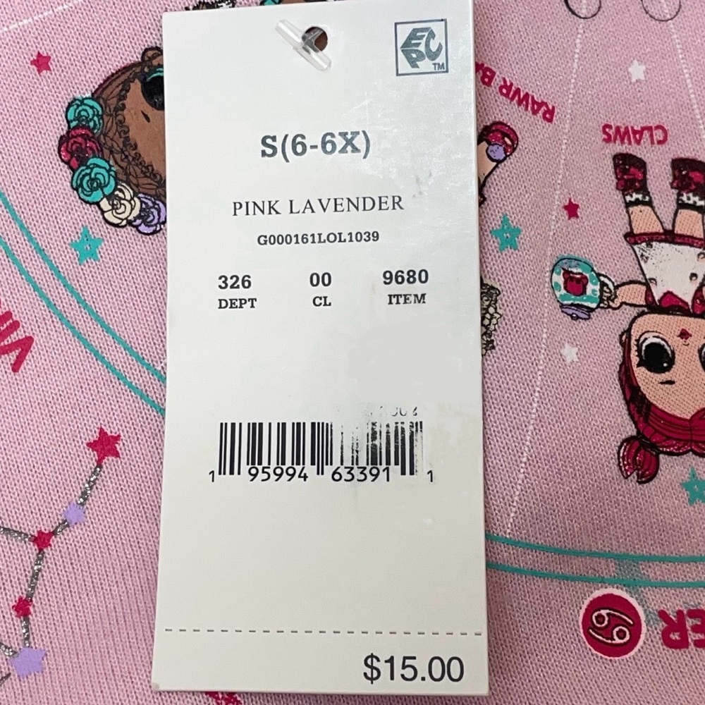 L.O.L. Surprise! Girls' Constellations & Zodiac Signs Pink Sweatshirt-S 6-6X NWT - Picture 6 of 6